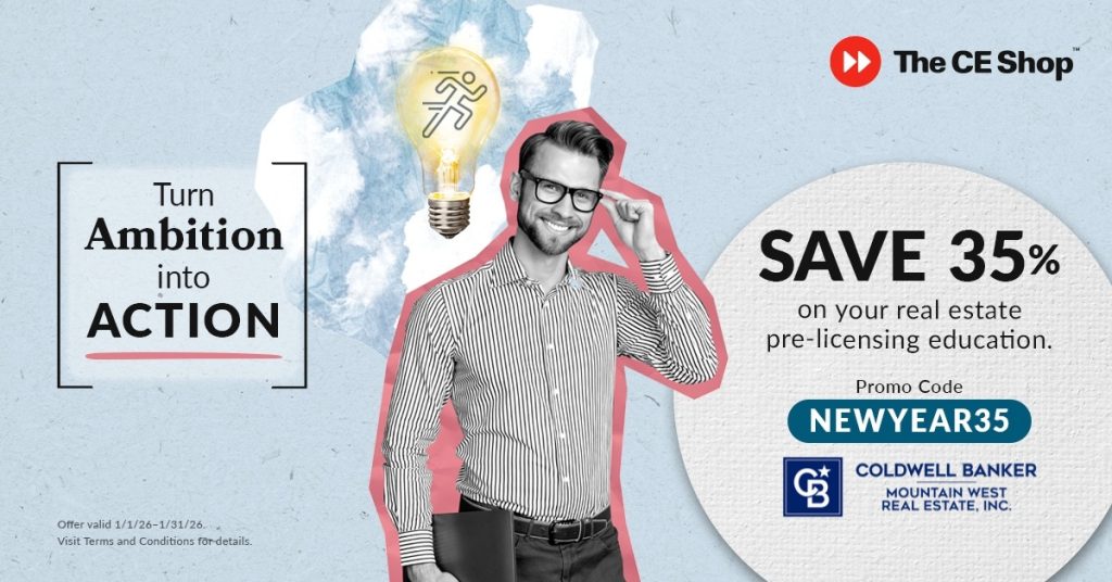 Save 35% on your real estate pre-licensing education. Use promo code NEWYEAR35.